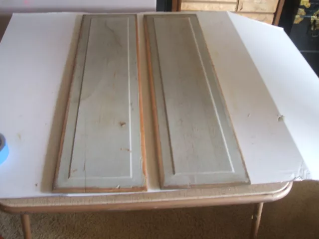 Architectural Salvage Pair of wood Panel Inserts Repurpose Long 2 of them