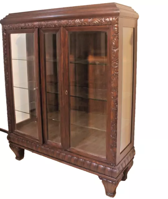 Bücherschrank Vitrine Bibolotheksschrank Antik ca 1910 art deco