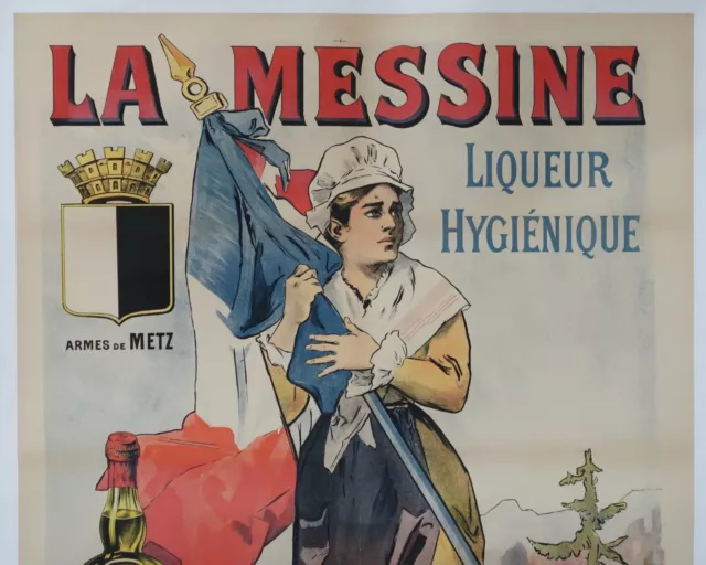 Ancienne affiche publicitaire la Messine Barabeau Père et Fils Périgueux 2