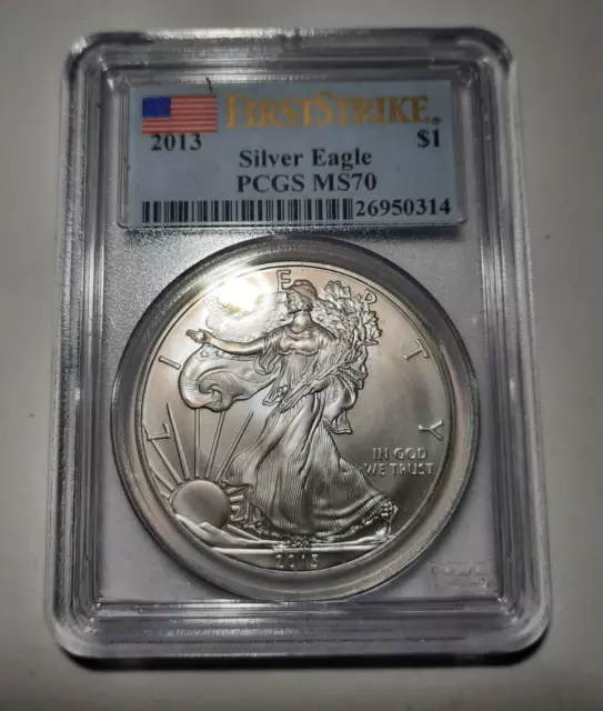 United States 2013 silver eagle - certified PCGS MS-70