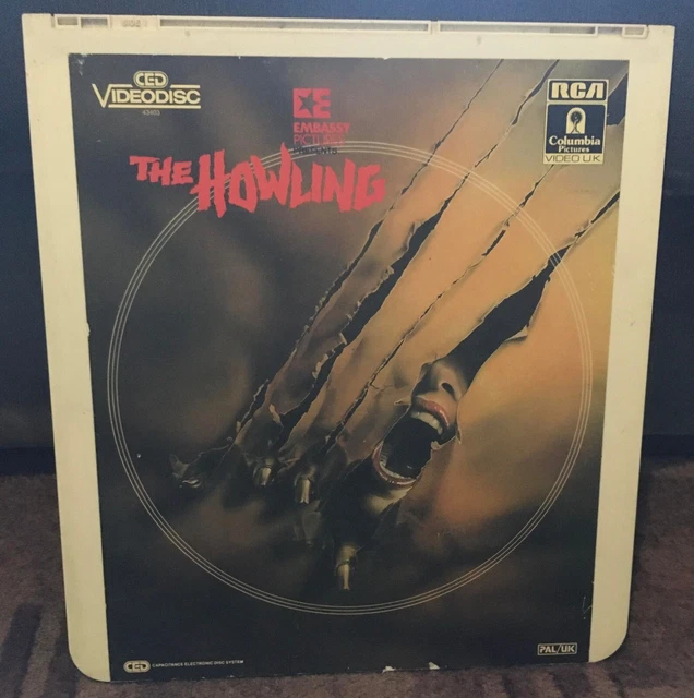 The Howling CED VIDEODISC PAL/UK Patrick Macnee Horror VINTAGE 1983 RCA Columbia