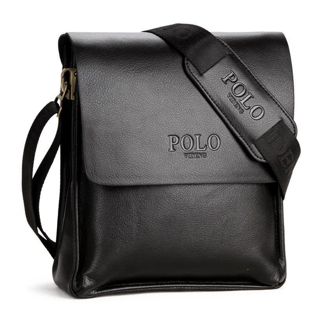 Hot Men's Messenger Bag Leather Polo S Crossbody Handbags Shoulder Travel Bags