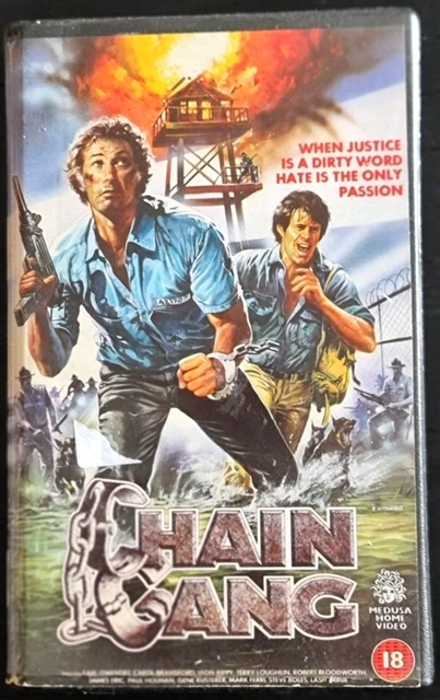 CHAIN GANG ( Very Rare 1987 Ex Rental Big Case VHS Video) Earl Owensby ...