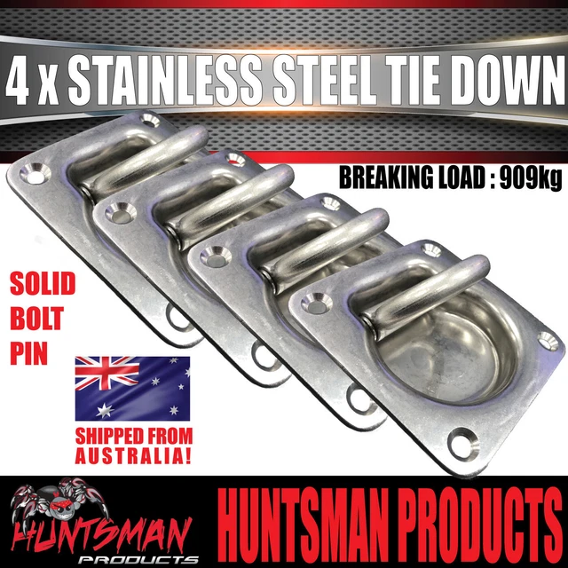 X4 STAINLESS STEEL Lashing Ring Tie Down Points 95mm x 102mm Anchor