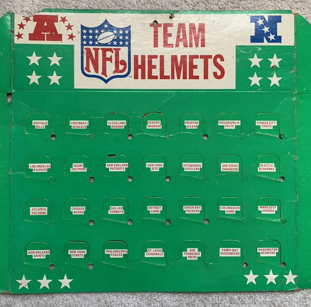 1980 NFL DISPLAY Standings Board mini gumball helmet Vintage football
