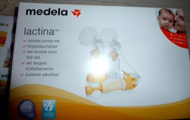 set double pour tire-lait - medela - lactina - comme neuf