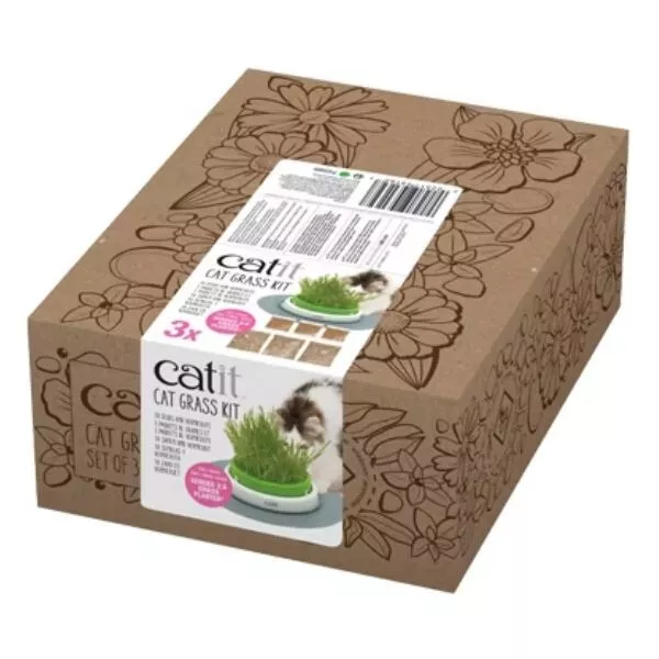 Catit Cat Grass Kit for the Catit Senses Grass Planter with Seeds & Vermiculite