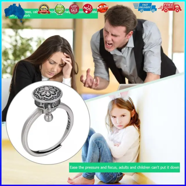 LOTUS SEAT ROTATION Anti Stress Rings for Anxiety Relief Mood Management  Gifts - $9.01 - PicClick AU