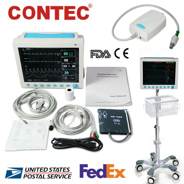 ,CONTEC ICU CCU Patient Monitor Vital Signs Monitor Multi paramètres ...