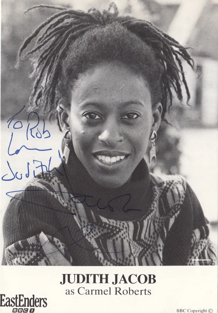 Judith Jacob Vintage Hand Signed Cast Card Eastenders