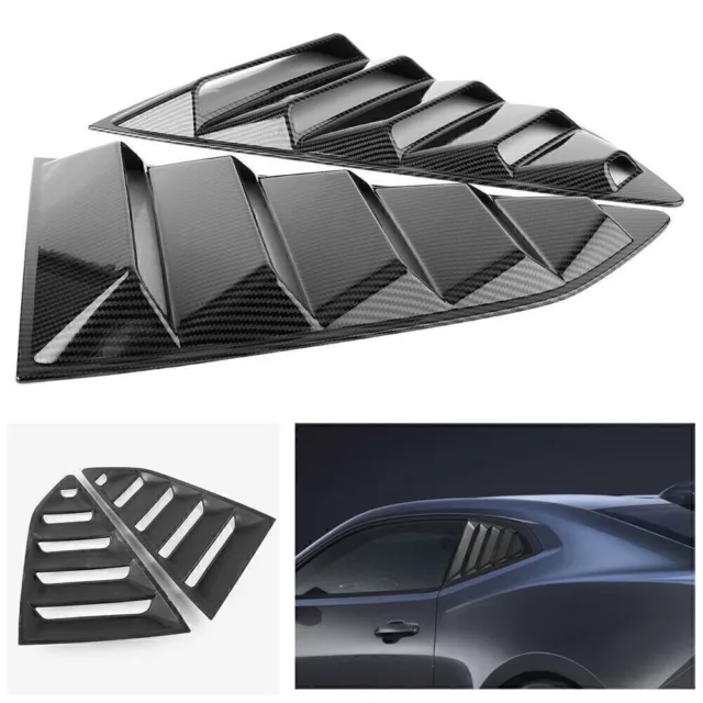 Rear Side Window Louver Side Vent Cover Replacement Fit 2016-2022 Chevy Camaro