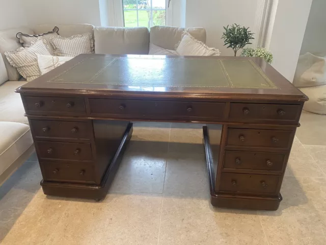 Victorian  Mahogany Pedestal Desk