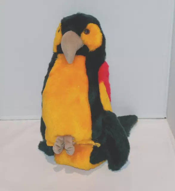 Country Critters plush parrot hand puppet green orange red USA colorful