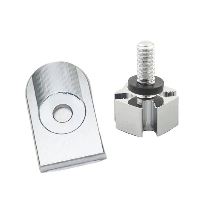 Chrome Rear Seat Bolt Screw Knob Tab Cover Set Fit For Harley Davidson 1997-2017