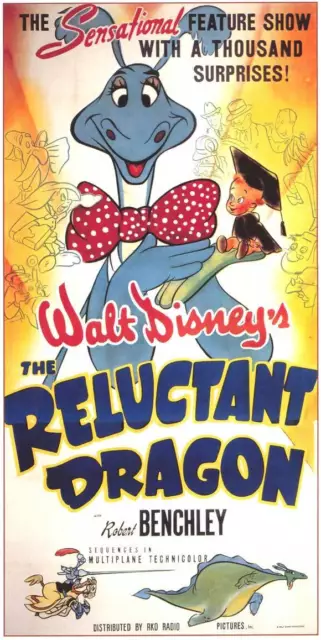 RELUCTANT DRAGON Movie POSTER 14x36 Insert Robert Benchley Frances Gifford Buddy