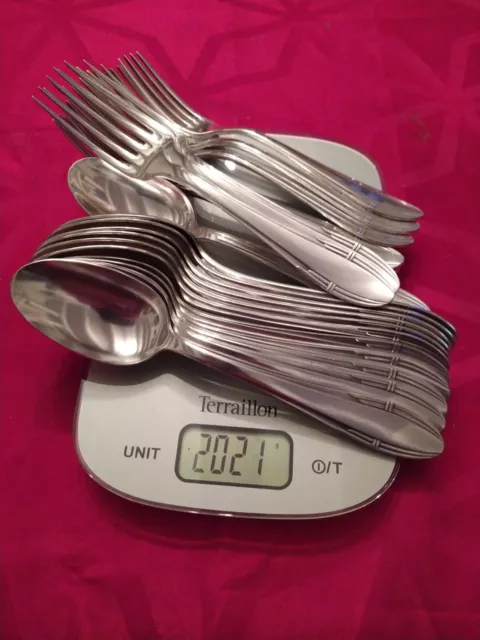 24 Room Housewife Table Covered Art Deco Style Silver Metal