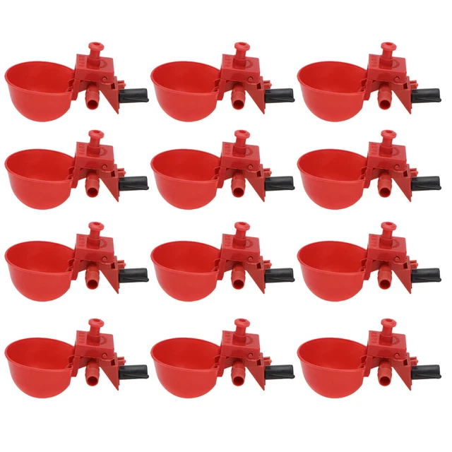 12 PCS Tasse D'eau De Cage D'oiseaux Abreuvoir Poulet Automatique Fontaine À
