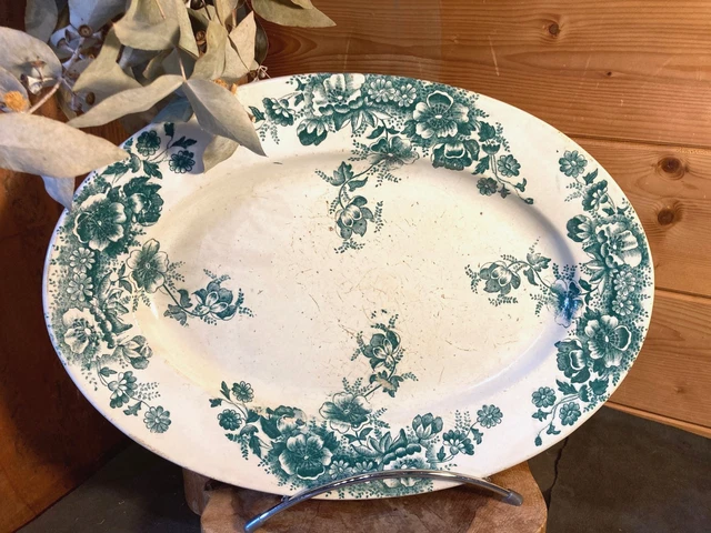 SUPERBE ANCIENNE PAIRE D'assiettes Bertrand Bordeaux Service