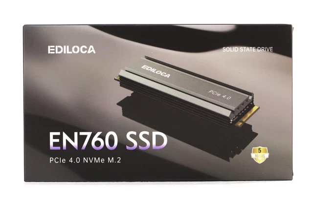 内蔵型SSD EDILOCA EN760 SSD m.2 2TB PCIe 4.0 Ediloca EN760 SSD with Heatsink 2TB PCIe Gen4, NVMe M.2 2280
