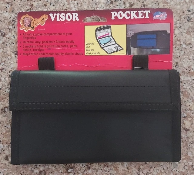 Retro Sun Visor pocket Car Accessories Fits Universal Vintage Car NOS USA Made