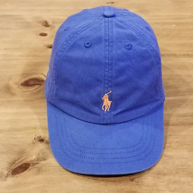 Polo Ralph Lauren Hat Cap Strap Back Youth Kids Boys 4-7 Blue Orange Pony