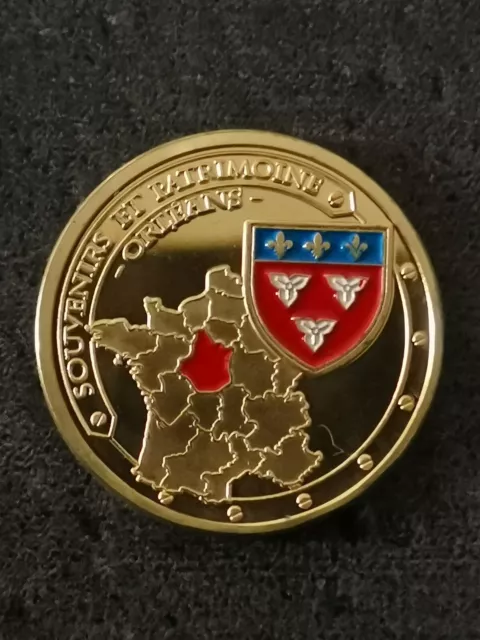 JETON TOURISTIQUE 31 mm DORE JEANNE D'ARC ORLEANS 2012 SOUVENIRS ET PATRIMOINE
