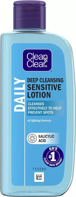 Clean & Clear Deep Cleansing Lotion for Sensitive Skin 200 ml (Pack of 1)