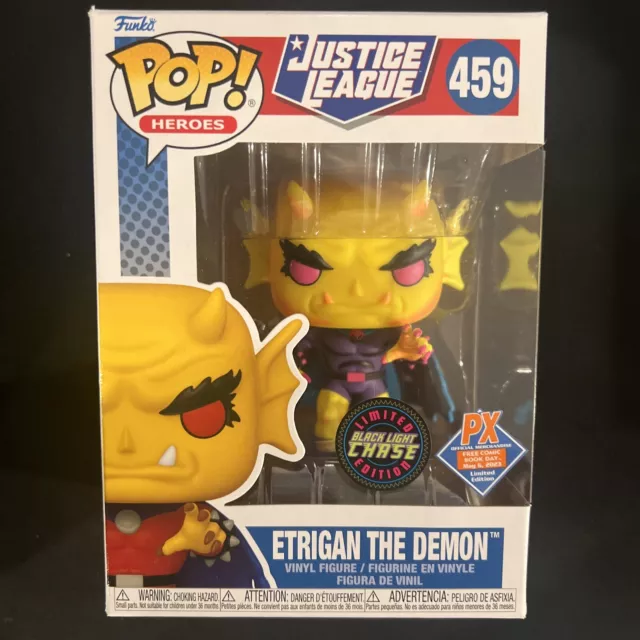 Funko Pop! Heroes DC Justice League Etrigan Limited Edition Black Light PX  Exclusive Figure #459 Chase