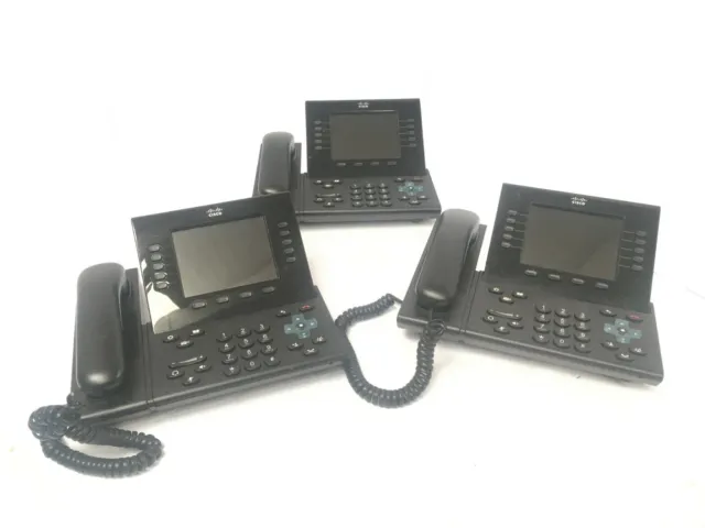 X3 Cisco Unified IP 8961 Slimline Video Phone - Charcoal Grey