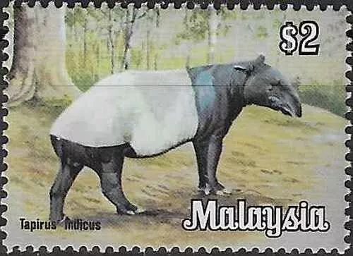 Timbre Animaux Mammifères Tapirs Malaisie 195 ** (68559DT)