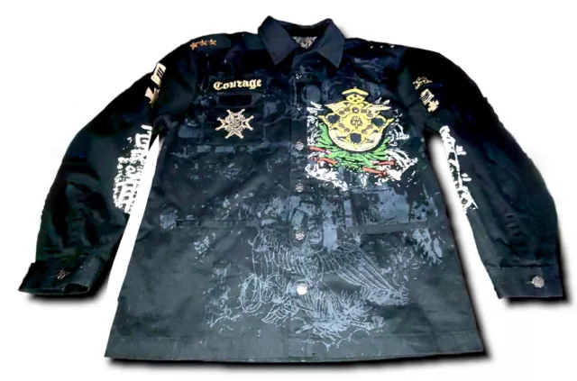 Pre-owned Rebel Spirit brand, "A Royal Way Of Life" Long-sleeved button-down L