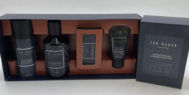 Ted Baker Edition Gift Set Body Spray Body Wash Face Balm Cleansing Bar #B2