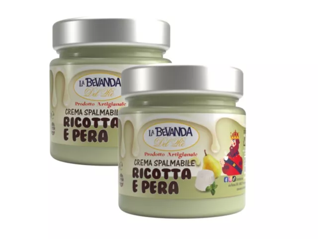 2 Creme Spalmabili Al Gusto Di Ricotta E Pera LA BEVANDA DEL RE