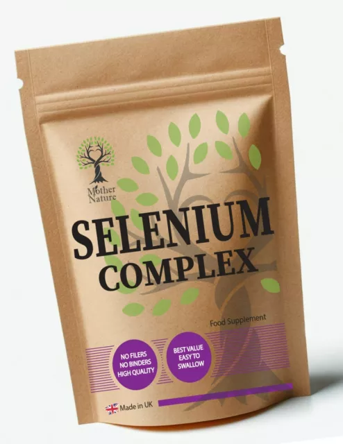 Selenium Complex Capsules High StrengthVitamins for Skin & Hair Supplement Vegan