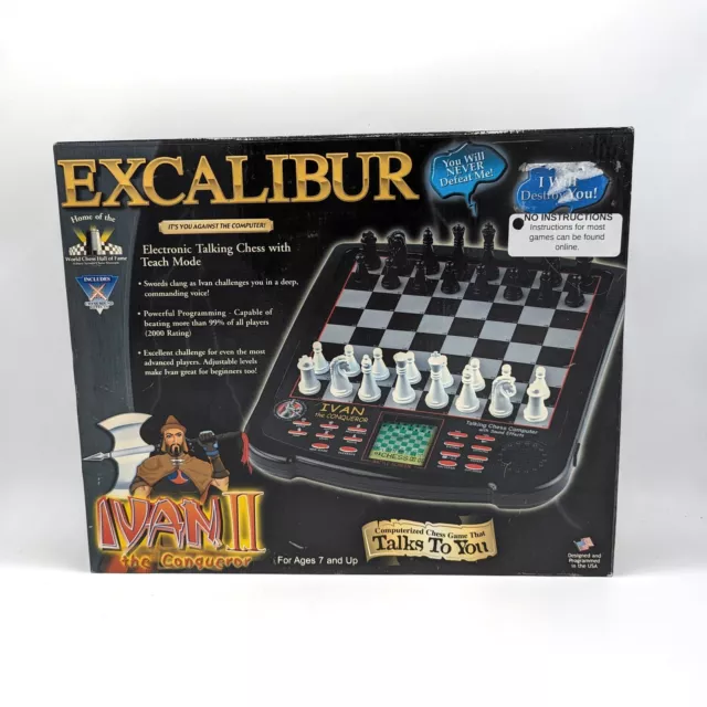 Excalibur Ivan II The Conqueror Talking Chess & Checkers Game w Learning Mode