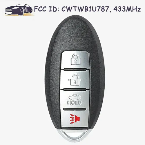 Smart Remote Car Key Fob 4 Button CWTWB1U787 for Infiniti M35 M37 M56 Q70 QX56