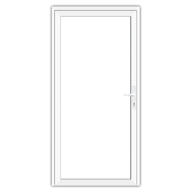 Aluminium Nebentür Nebeneingangstür Tür Glastür Komplettglas innenöffnend