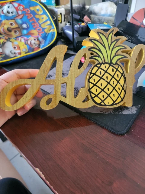 Desk Decoration Hawaiian damaged Aloha Sign as is