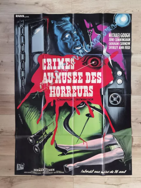 Affiche de cinema - Crime au Musée des Horreurs 120x160- Allard- 1959