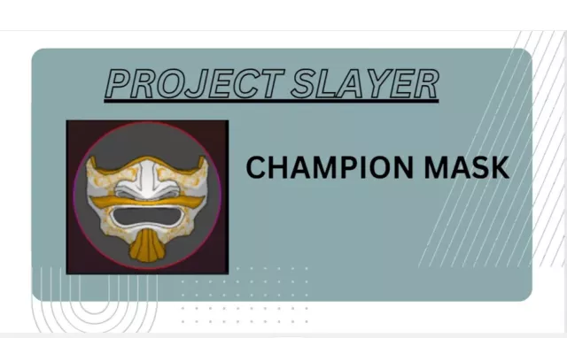 Roblox Project Slayers PS CHAMPION SET Hat Armor Clothing Currency