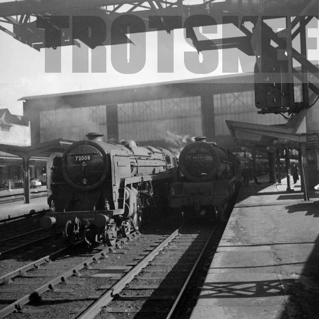 Larger Negative BR British Railways Steam Loco 72008 Clan Carlisle 1959