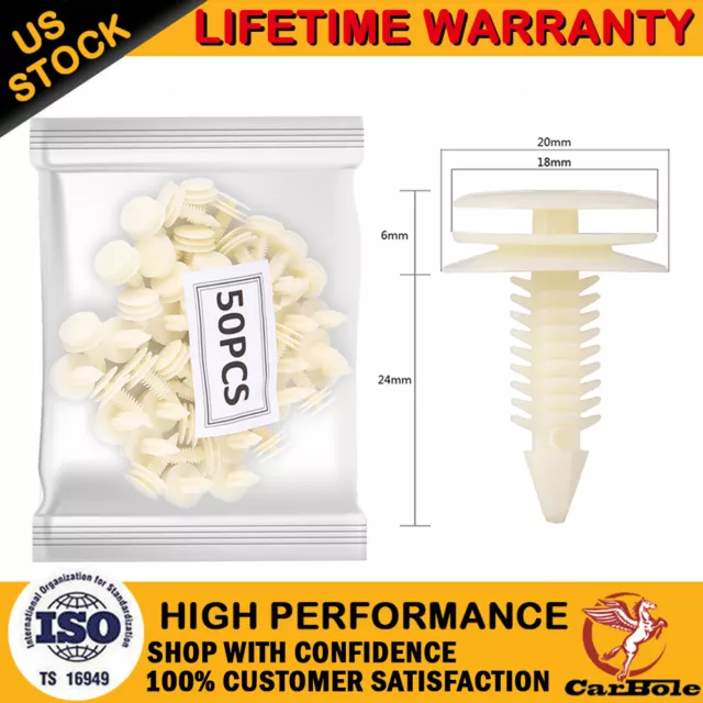 50PCS Front Door Trim Panel Retainer Car Fasteners Clips For GM Chevy Buick GMC