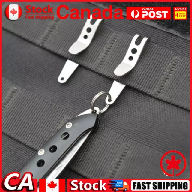 2Pcs Keychain Pocket Clip Holder Stainless Steel Portable Pocket Clips Belt Clip