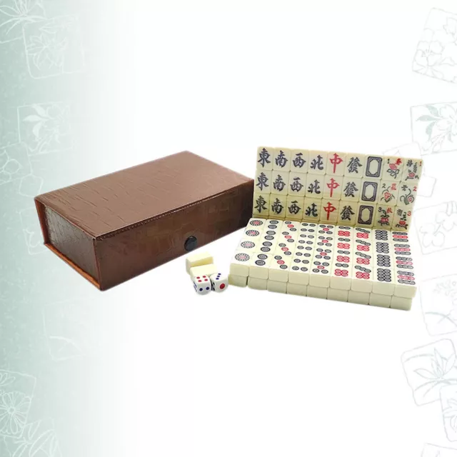 Juego de Mahjong de Viaje Juego de Azulejos Mahjong Juego de Mesa Familiar Juego de Mahjong Chino