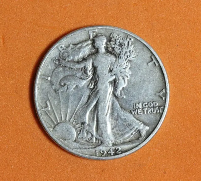 1942- Walking Liberty Half Dollar #P07844