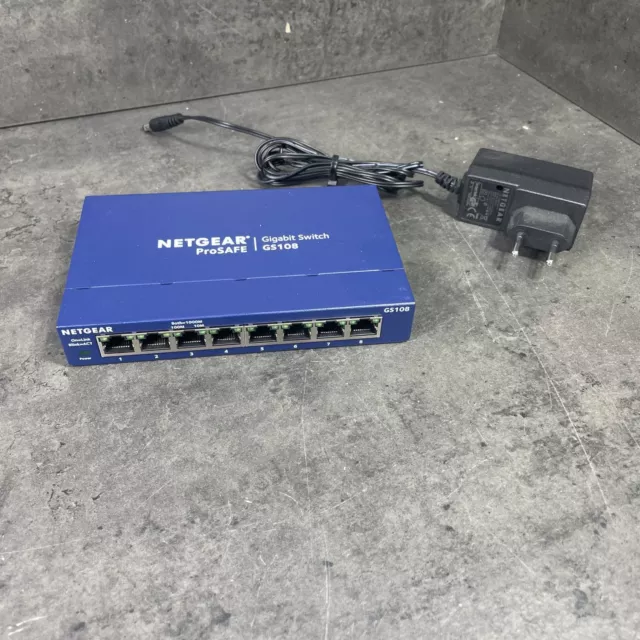 NETGEAR Prosafe Switch GS108 - 8 Gigabit-Ports 10/100/1000 Mbit/s