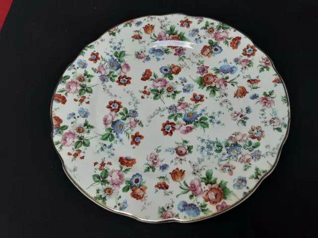 Vintage Dorset Cherry Chintz  7 3/4" Plate Salad Dessert Erphila Germany