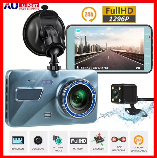 1080P Car Dash Camera Video DVR Recorder Front and Rear Night Vision Dual Cam