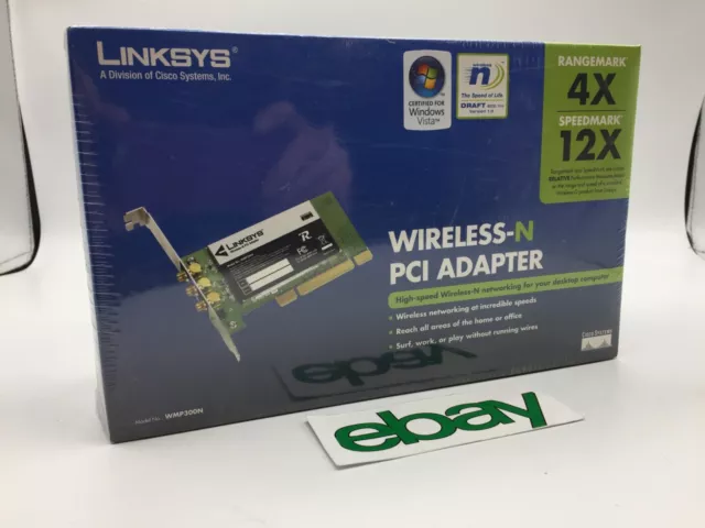 Linksys WMP300N Wireless-N PCI Adapter w/ Sealed Package - FREE S/H