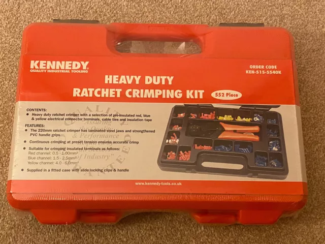 Kit strumenti per crimpatura a crimpatura a cricchetto resistente 552 pezzi da strumenti industriali Kennedy